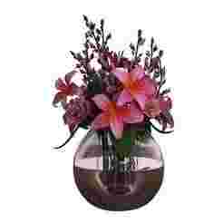 PINK BOUQUET with Lilies and Roses