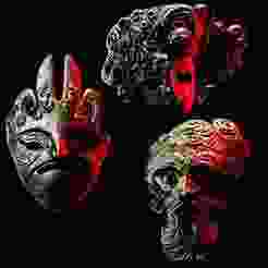 🎭 PINWHEEL MASKS BUNDLE – DARK SOULS – MOTHER, FATHER, CHILD