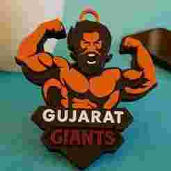 PKL Gujarat Giants keychain badge color printable and renderable