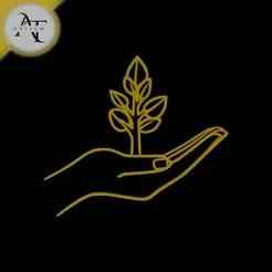 Plant in hand - Line Art - 2D Wall Art Decor