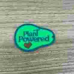 Plant Powered Vegan keychain