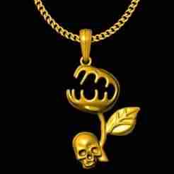 Plant Skull Pendant