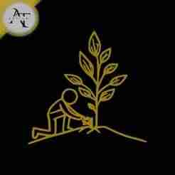 Planting  - Line Art - 2D Wall Art Decor