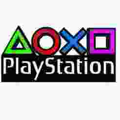 PLAY STATION (SYMBOLS) Logo Display by MANIACMANCAVE3D