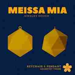 Pocket Gem – 3D Print File for Icosahedron Keychain or Pendant - Icosahedron Platonic Solid - Icosahedron Keychain - Water Pendant