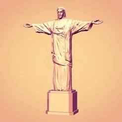 Polygonal - LowPoly Christ the Redeemer  Statue - Figurine