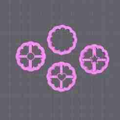 Polymer Clay Cutters - Linzer Cookies (base + 3 top molds: heart, circle, star) - Polymer Clay Cutters - Linzer Cookies (base + 3 top molds: heart, circle, star)