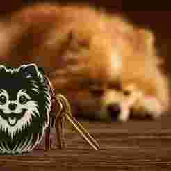 pomerian keychain