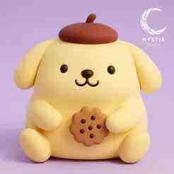 Pompompurin cartoon style 3D STL - Kawaii Sanrio collectible figure