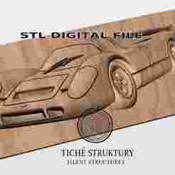 Porsche 917 – Classic Race Car Bas Relief – 3D STL Model