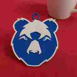 PREM Rugby Bristol Bears keychain badge color printable and renderable