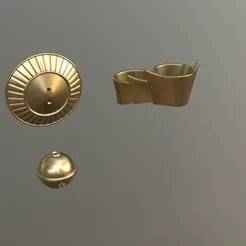 Princess Hinoto Hairpin, bell, and costume button ofr cosplay