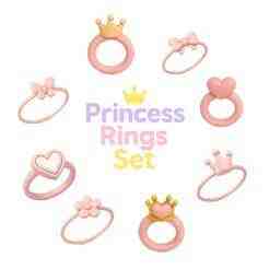 Princess Rings Set (8 pcs)
