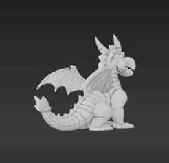Print-in-Place Chunky Dragon - Bendable Three-Headed Toy