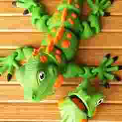 Print-in-Place Iguana Bundle – Articulated Body + 3 Head Options