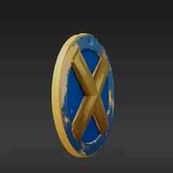 Printable Round X Symbol Fob - Customizable Heroic Accessory Keyring