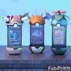 PSA Slab Holder Pokemon Charizard, Venusaur & Blastoise Ball 3-Pack