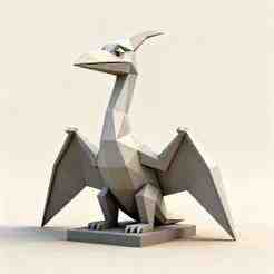 Pteranodon Low Poly 3D Model – Dinossauro STL