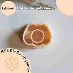 Pumpkin flower cutout polymer clay cutter