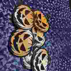 pumpkin halloween key ring