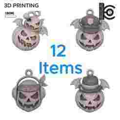 Pumpkin Icons Set - 12 Themed Halloween Charms 🎃👻