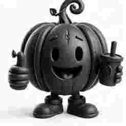 Pumpkin Showpiece Holding Juice Cup – Decorative 3D Print Figurine