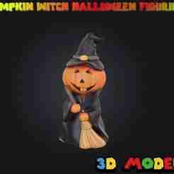 Pumpkin Witch Halloween Figurine