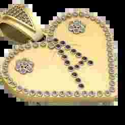 Pure Heart  Gold Pendant