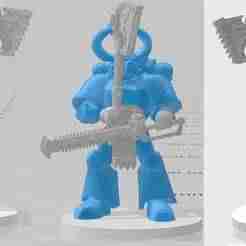 Push weapons for 90's Chaos Warriors - WH40k