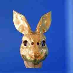 Rabbit mask prop, movie set costume, alligator party wear 3d printing STL file