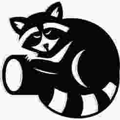 raccoon curled around a log 2 - 2D/3D Wall Art STL+SVG For CNC Router, Plasma, Waterjet, Laser & 3D Printer