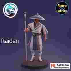 Raiden - Mortal Kombat 1 3D figure Retro Infinity style (100mm) : vinyl collectible