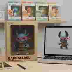 🟥 Raphaelabu Funko 3D - Raphael fused with Labubu | TMNT & The Monsters Fanart