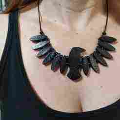 Raven Necklace – 3D Printable Statement Jewelry