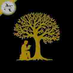 Reader - Silhouette - 2D Wall Art Decor