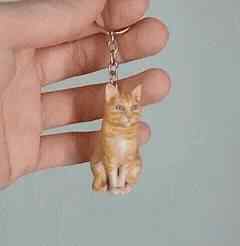 Realistic Cat Keychain