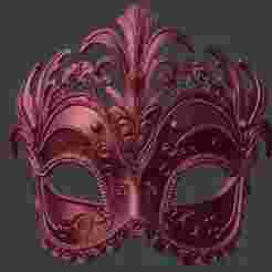 Red Dragonscale Masquerade Mask Venetian Style Costume Party Wear 3D print model