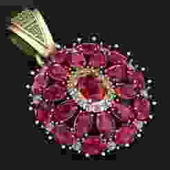 Regal Ruby Bloom Pendant