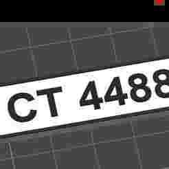 Registration plate EU. Customizable
