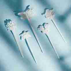 Resin Hair Stick, 3d Stl Print Hair Pin Files, One Piece Hair Stick, Fantasy Hair Pin Models, STL Digital File, Hair Rolling Pin