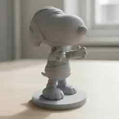 Retro Snoopy Mummy Toy 3D Printable PVC Figurine (1980s Style Collectible)