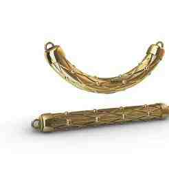 Rhombus geometric art deco pendant