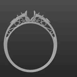 ring with natural coral