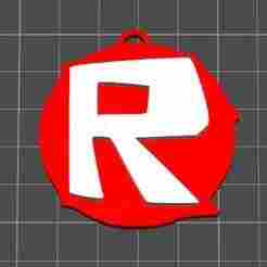 Roblox "R" Logo Keychain | 50mm OBJ File
