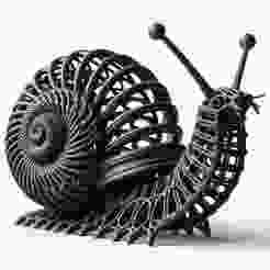 Robotic Snail 3D Print – Futuristic Mechanical Style Sculpture