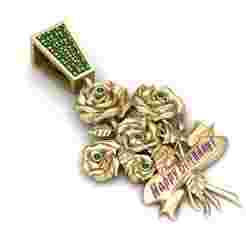 Rose Flower Pendant 3D Printable Model