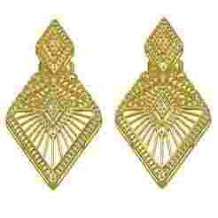 Round Diamond Kite Shape Art Deco Earring