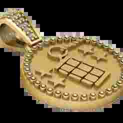 ROUND GOLD PENDANT 3d printable model