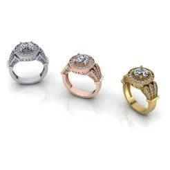 round halo jewelry engagement ring