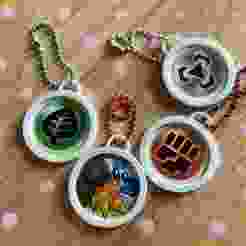 Round Photo Holder Keychain